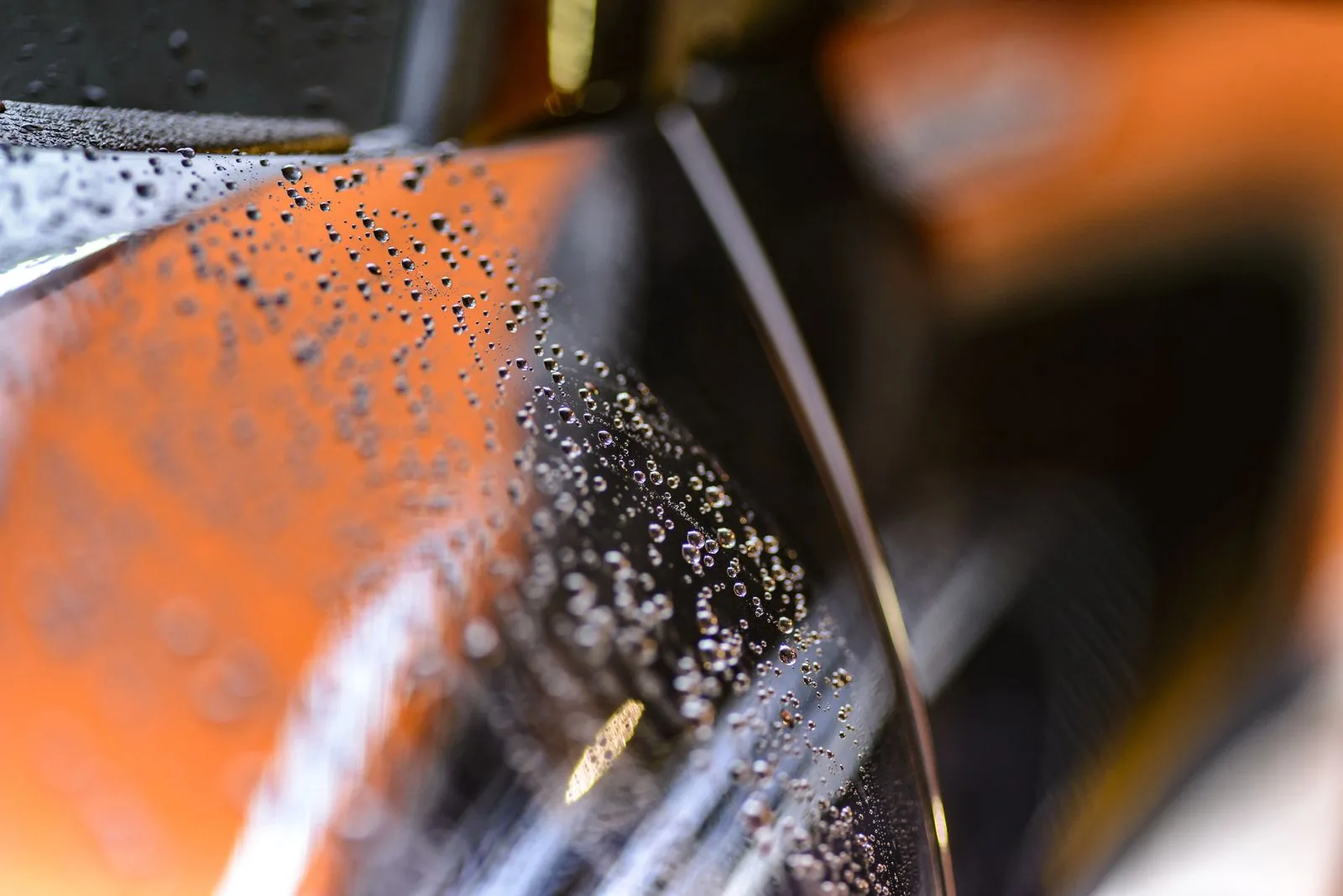 Water beads & rolls right off